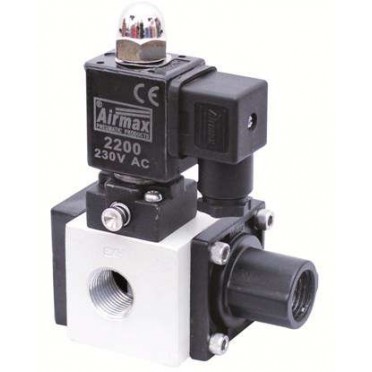 Airmax 3/4 Inch 3/2 Way Poppet Type Single Solenoid Valve PPT 32-2